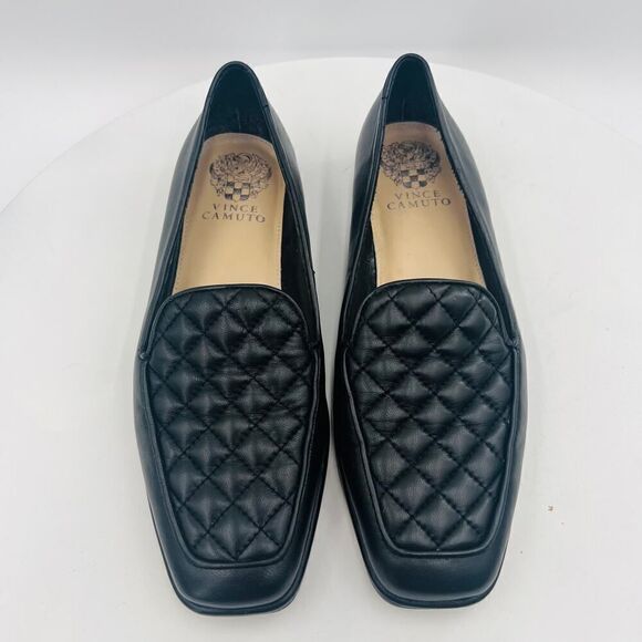 Vince Camuto Regintia Diamond Quilted Loafer Black Shoe Size 6 - Picture 4 of 14